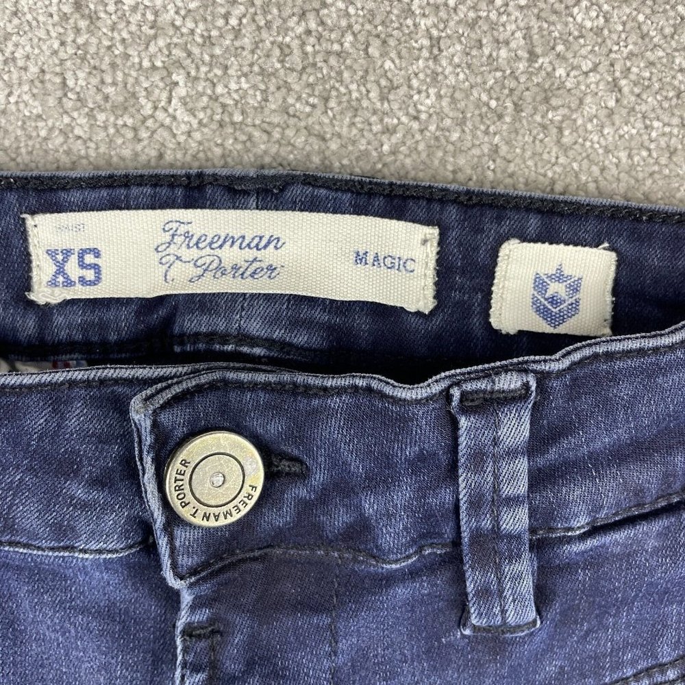 Freeman T. Porter Jeans Women's XS Cigarette Skinny Dark Wash European Denim - Picture 3 of 13